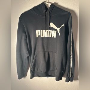 Mens Puma Black Pullover Hoodie (Size S)